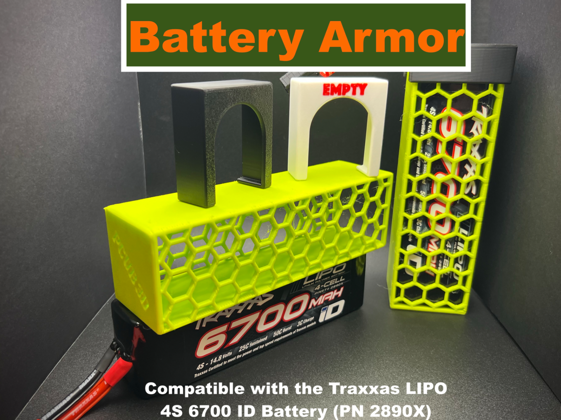 Battery Armor for Traxxas brand 4S LIPO 6700 ID