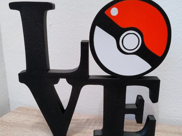 LOVE Pokémon – Decoración 3D para San Valentín