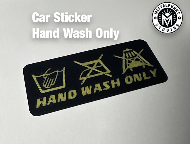 Hand Wash Only Car Sticker