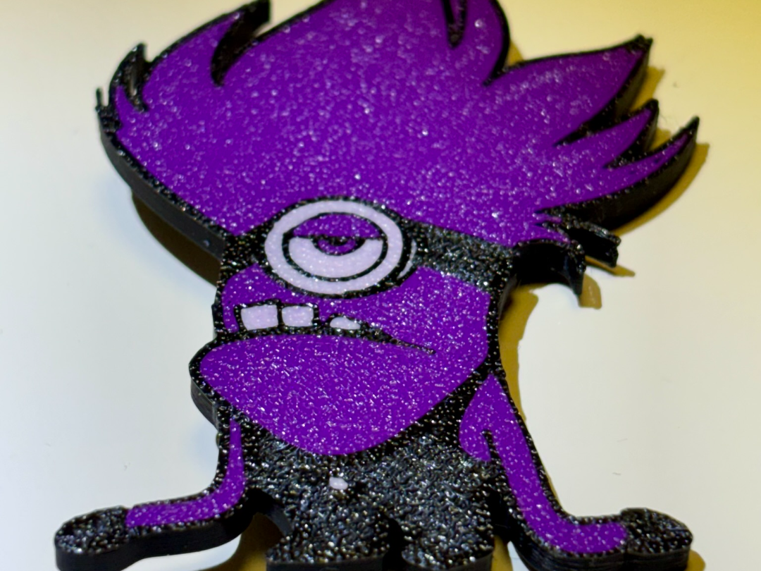 purple minion keychain