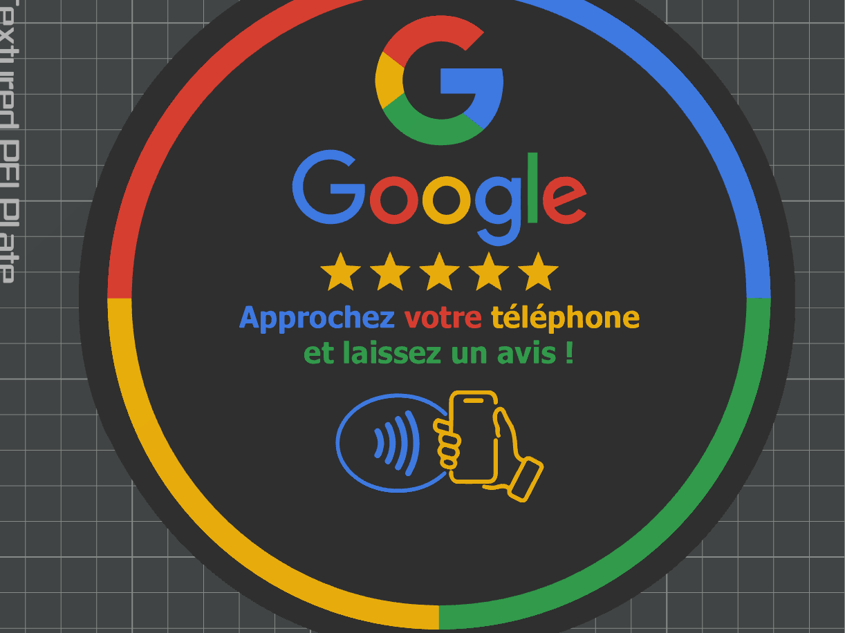 PLAQUE AVIS GOOGLE NFC