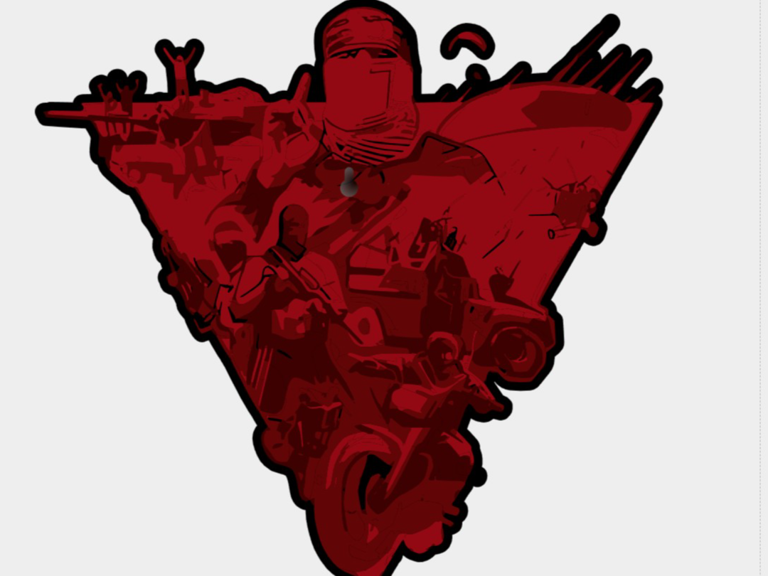 Free Palestine - Red Emblem - Wall Mounted