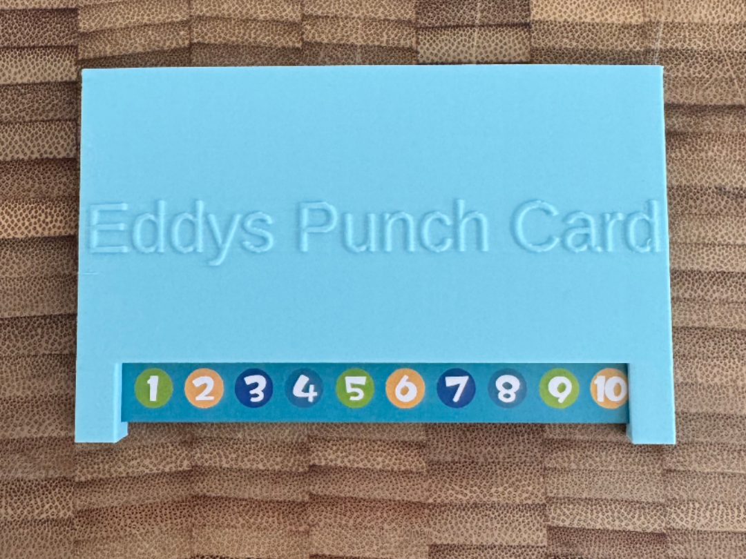 Personalised Customisable Punch Card Holder
