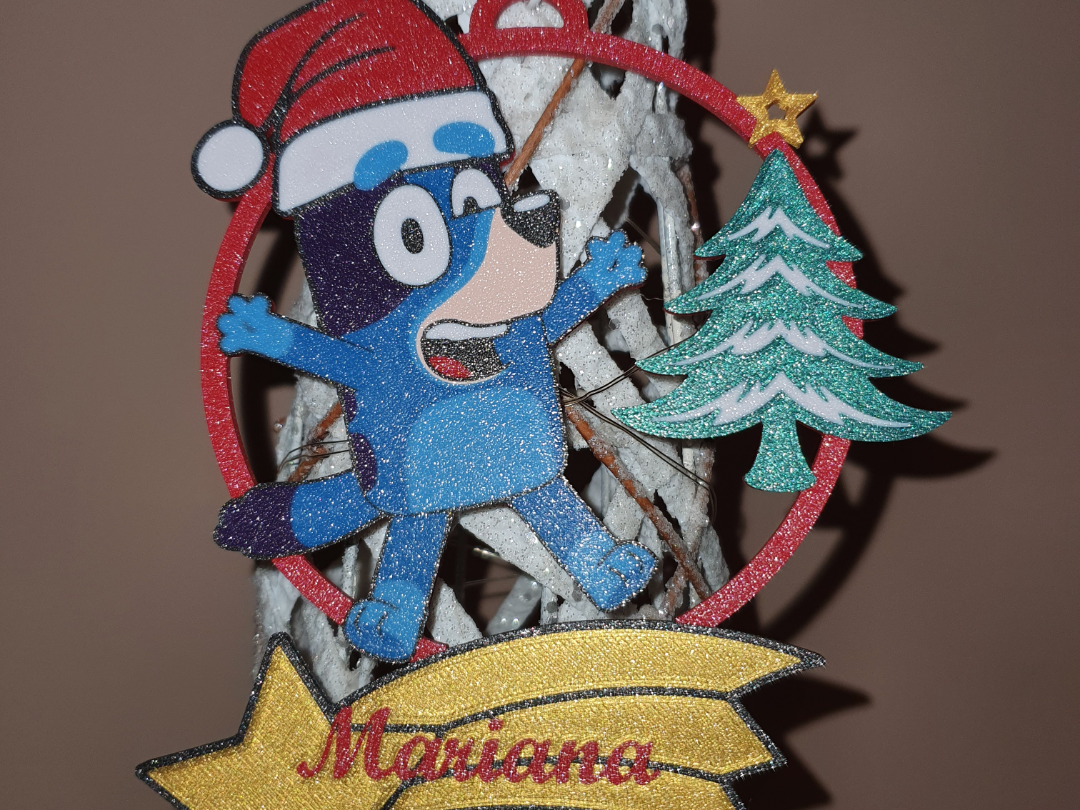 Bluey ornament Christmas only 4 colors