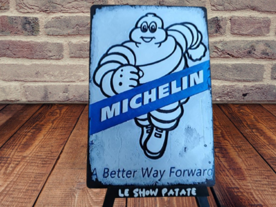 Plaque vintage Michelin hueforge