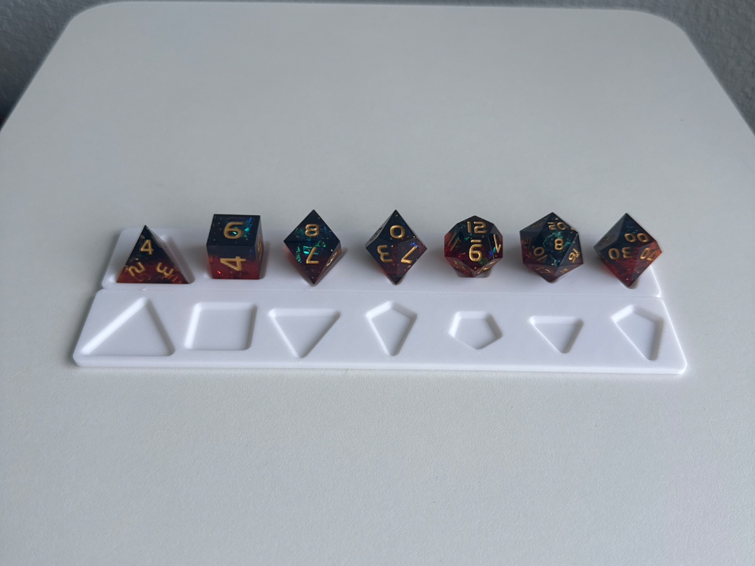 DND Dice Tray (Full Set, 1 Row)
