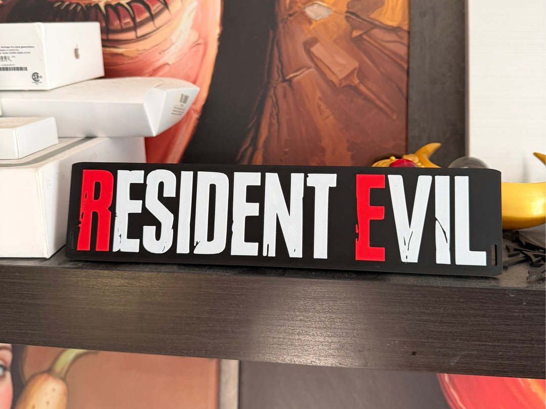 Resident Evil freestanding Logo Sign .For RE fan