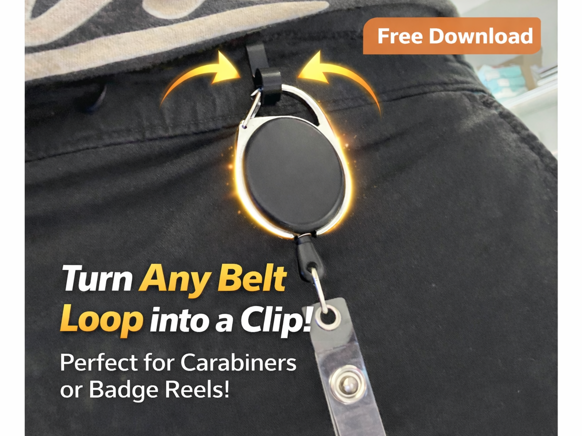Beltless Pants Card Reel Clip