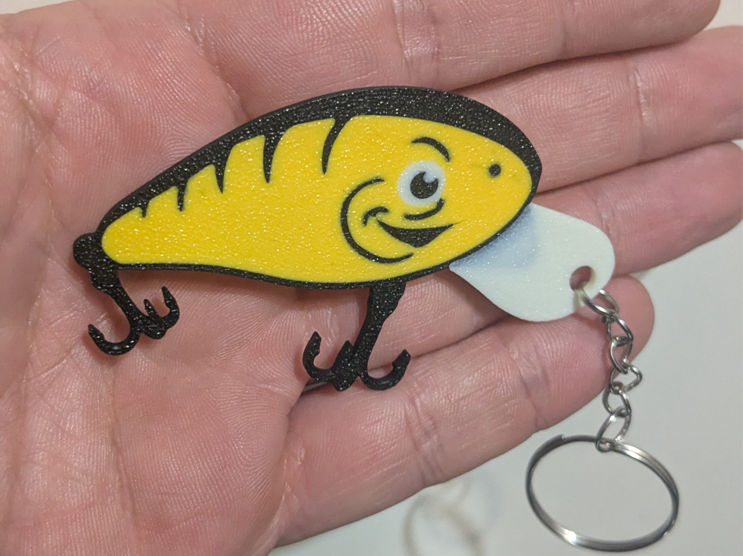 Porte clé poisson / leurre / pêcheur