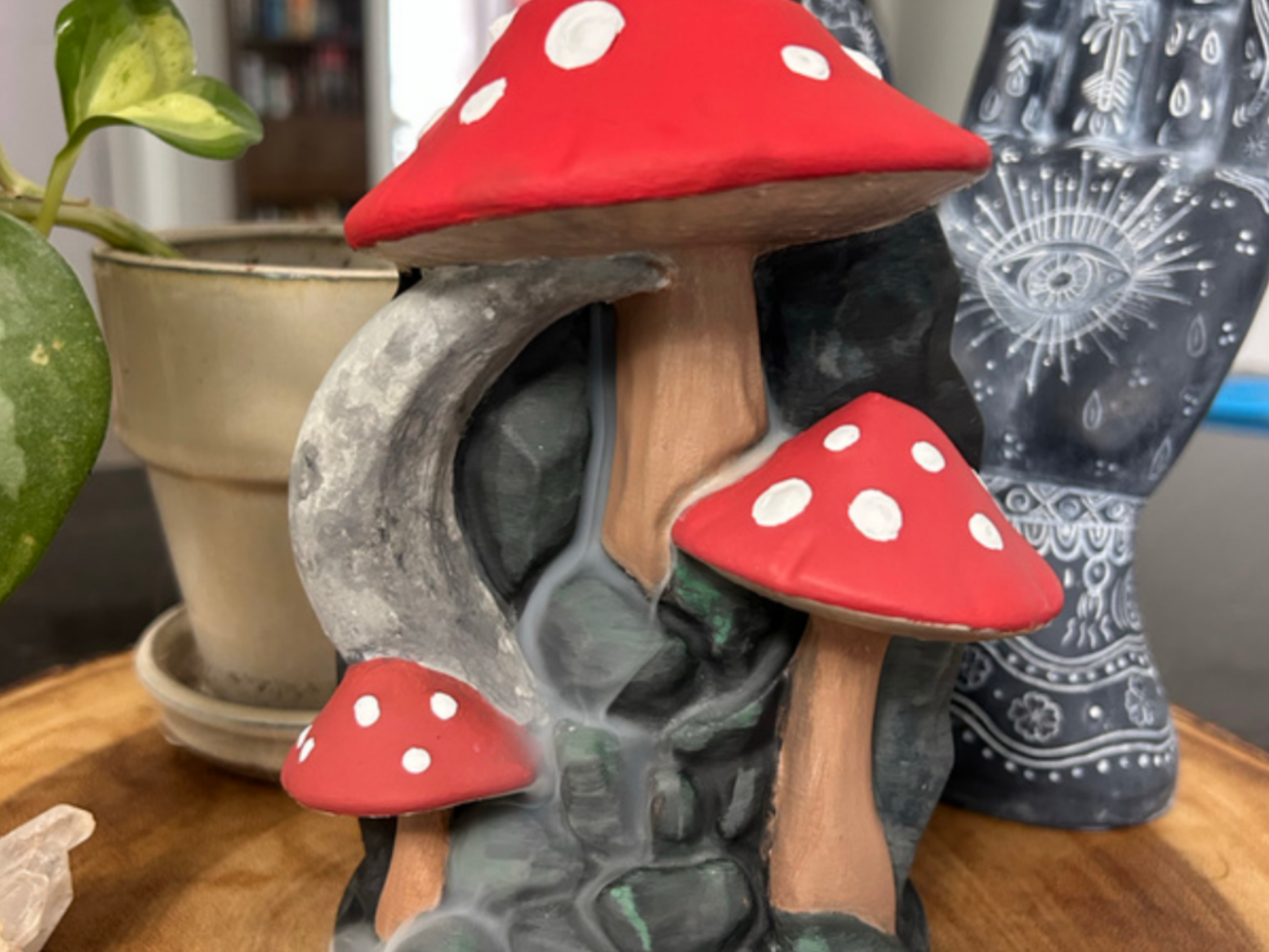 Mushroom Moon Incense Backflow Cone & Stick Combo