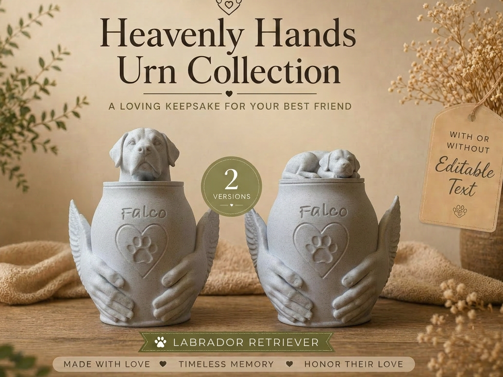 Labrador Retriever Heavenly Hands Urn Collection