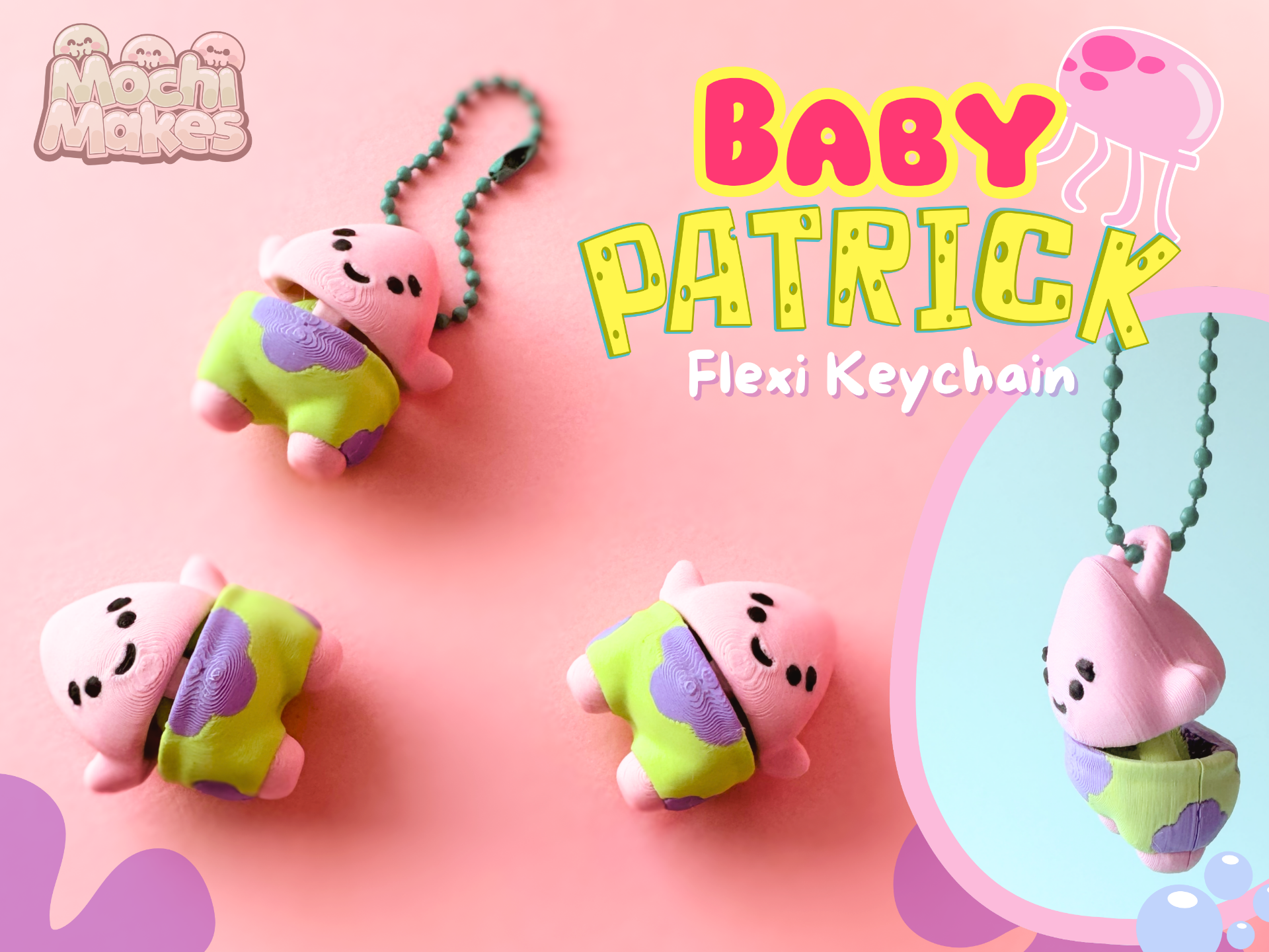 Baby Patrick Flexi Keychain!