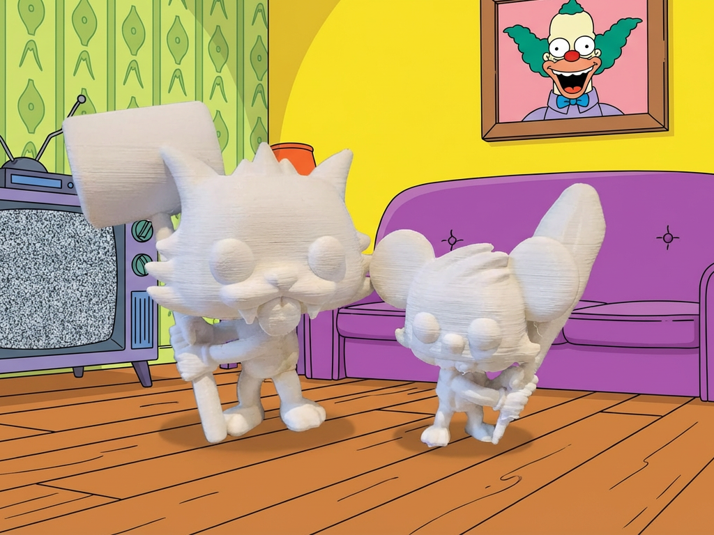 Itchy And Scratchy Chibis