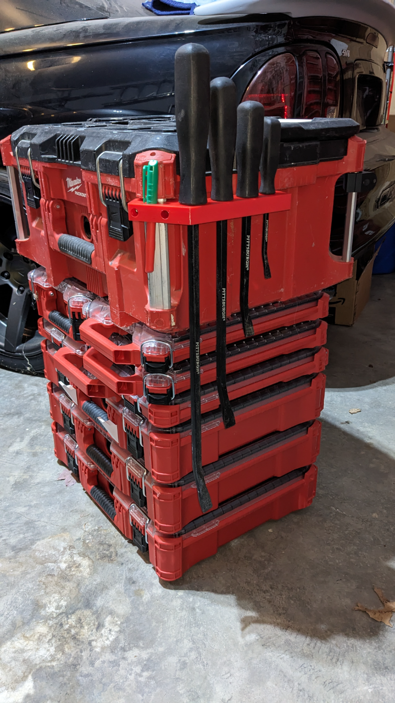 Pry Bar Rail Mount For Milwaukee Packout Boxes