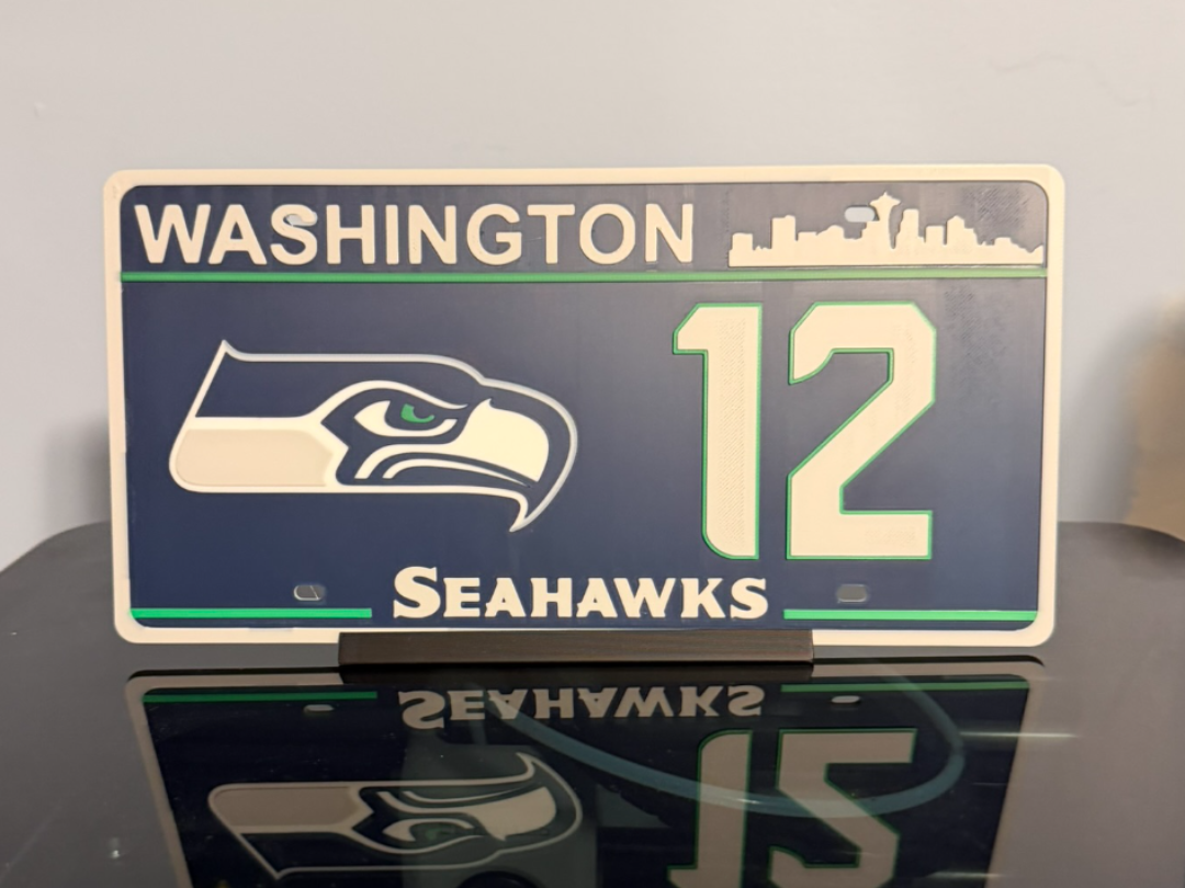 Seattle Seahawks 12th Man Washington License Plate