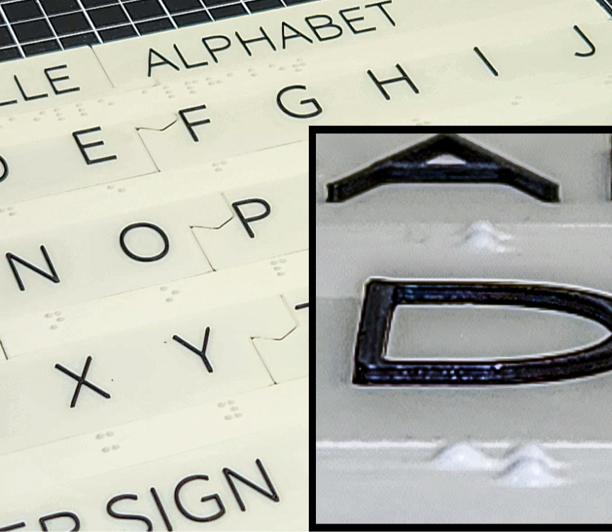 Better Braille Alphabet Board