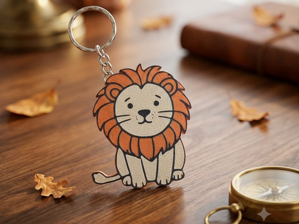poetachiavi leoncino multi Cute Baby Lion Keychain