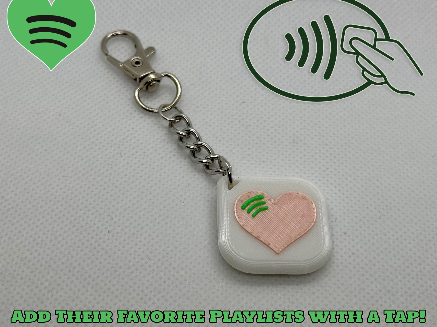 Spotify NFC Playlist Tag – Music Keyring