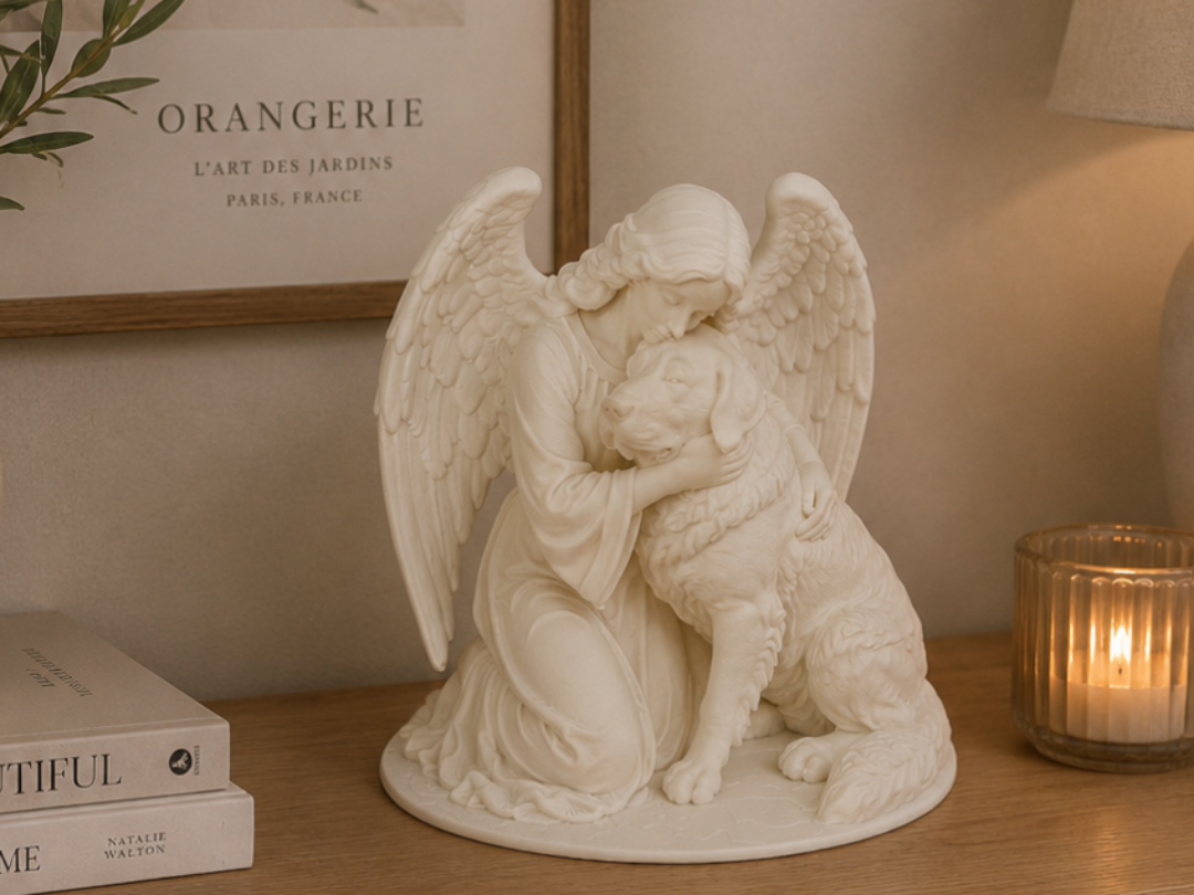Figurine ange gardien - Golden