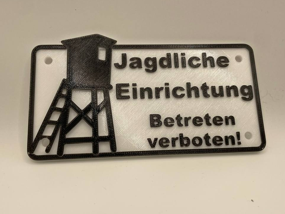 Jagdliche Einrichtung - Schild