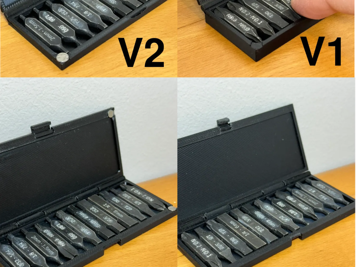 Flat Bits Box- 4 versions- 12 Bits- Pine Makers