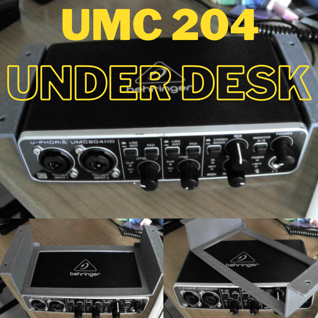 Behringer UMC204 under desk support