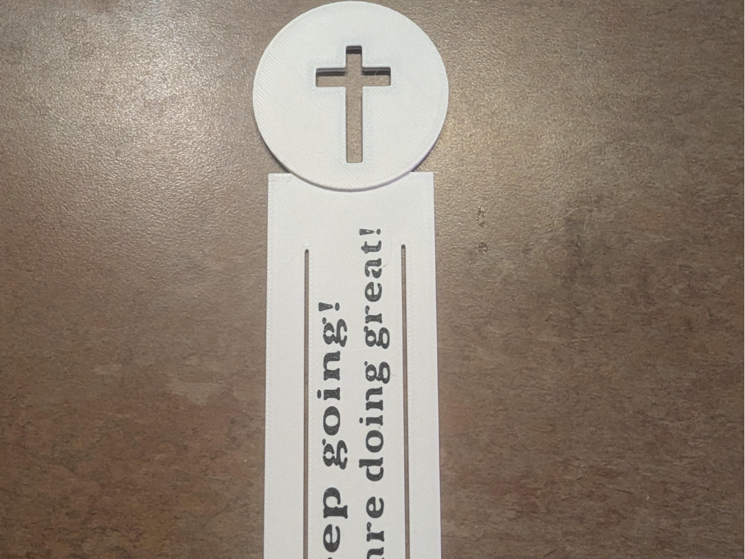 Inspirational Cross Bookmark