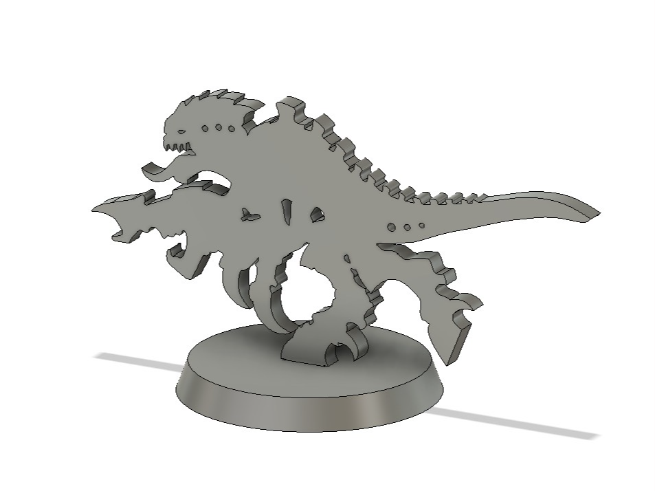 2D proxy tyranid termagant model