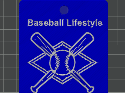 Custom Baseball Bag Tag