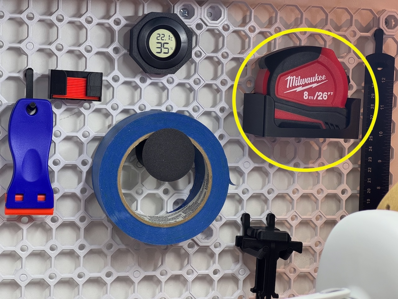 Multiboard Measuring Tape Holder Tray