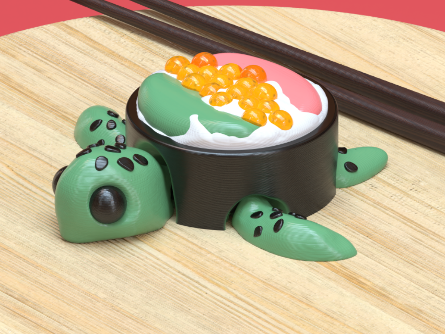 World Fair Turtle #1 - Sushi fidget turtle