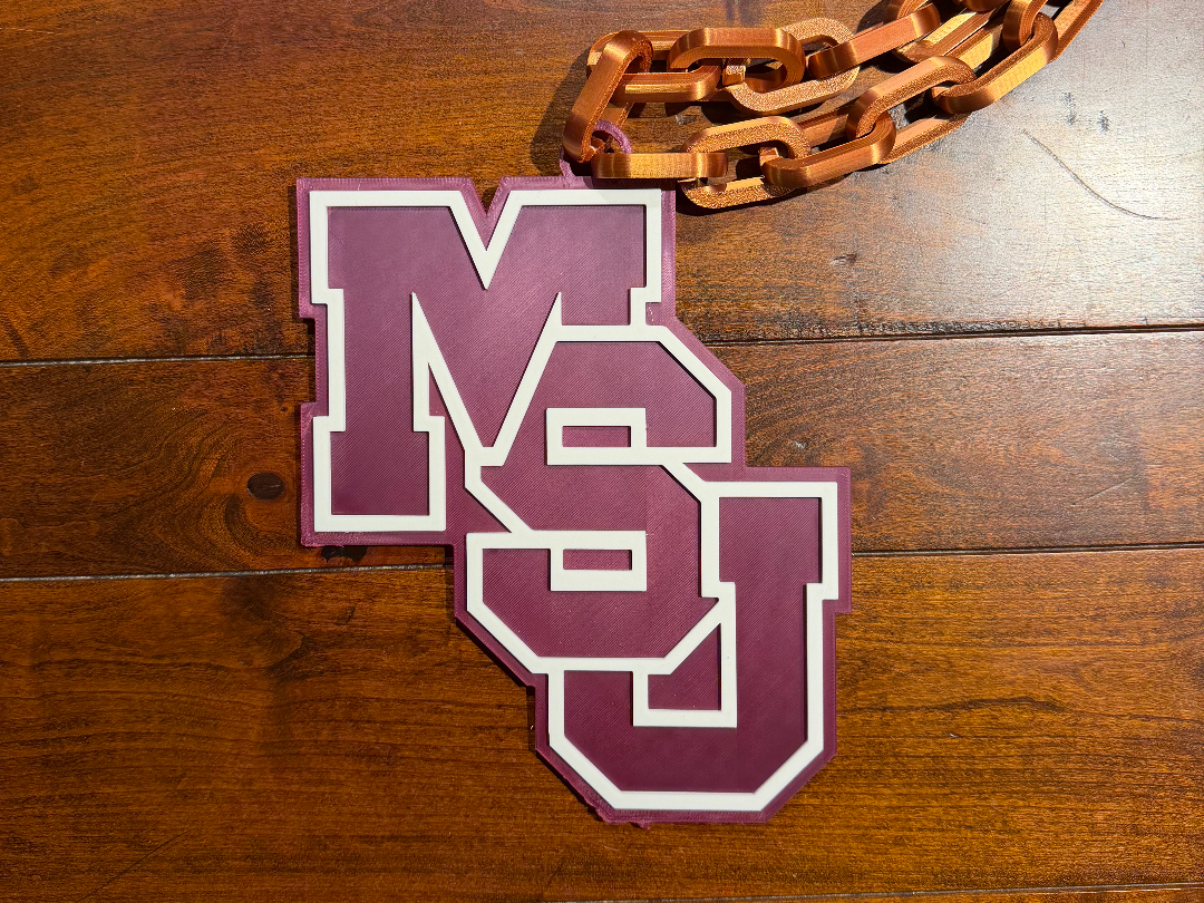 Mississippi State Oversized Necklace Retro Logo