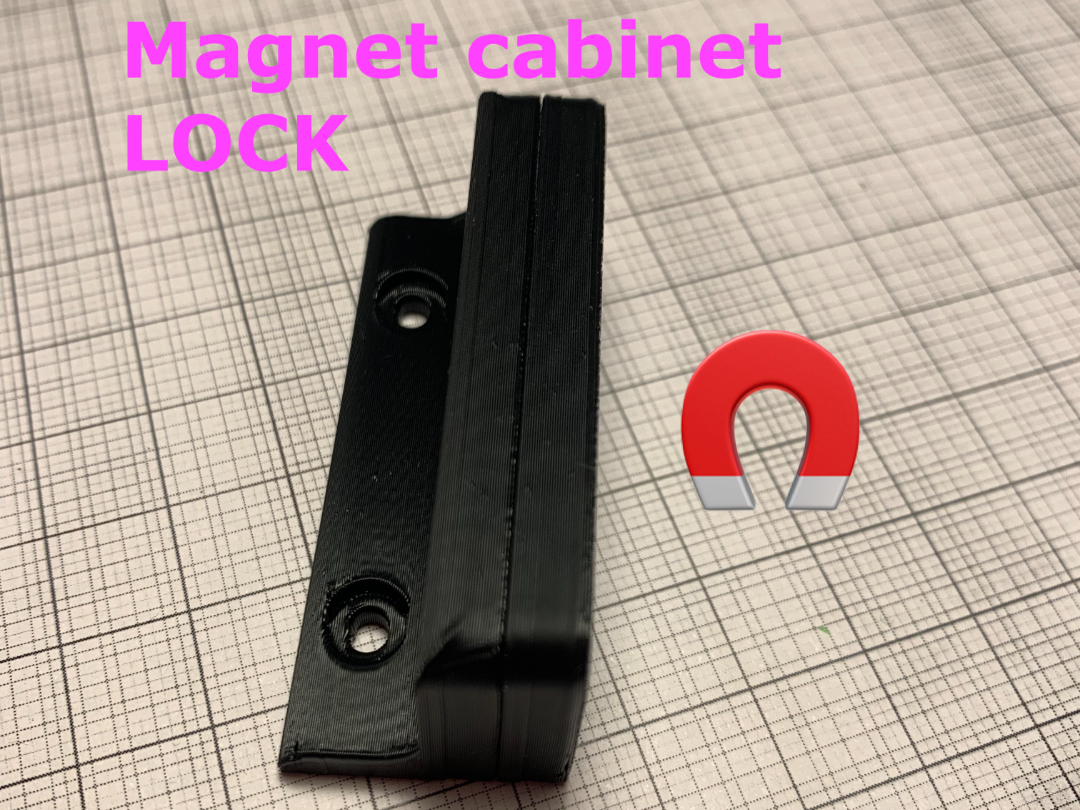 Magnetic Cabinet Lock - pause to embed magnets