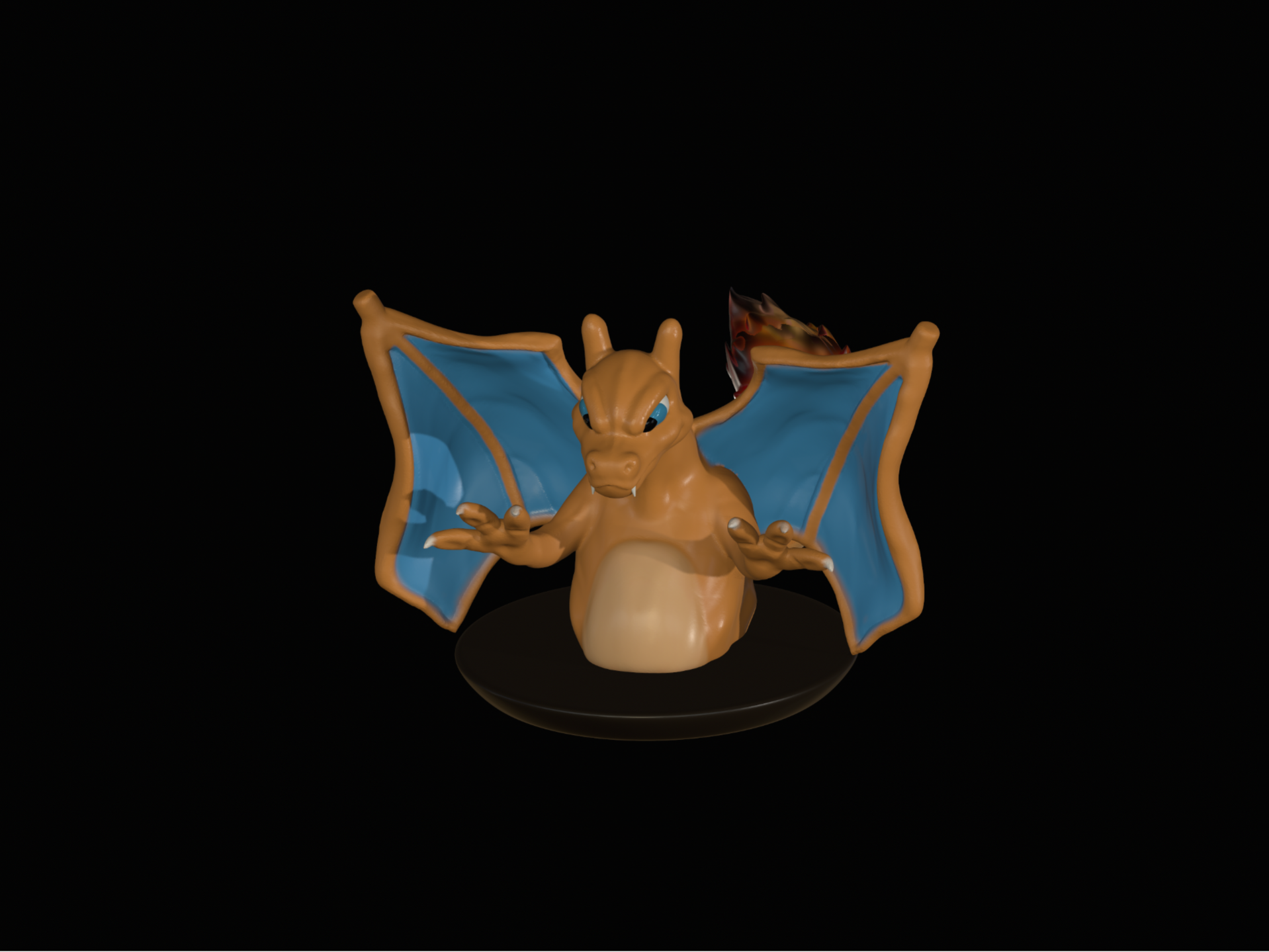 Charizard 3D  Modellino Stampabile Fan Art Pokémon