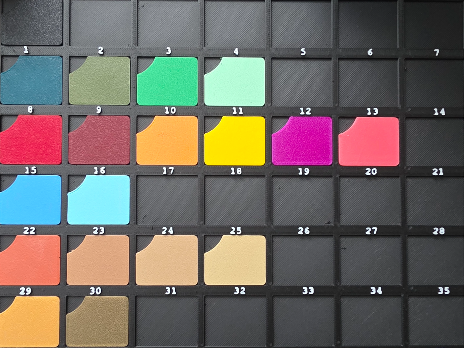 Einfache Parbpalette