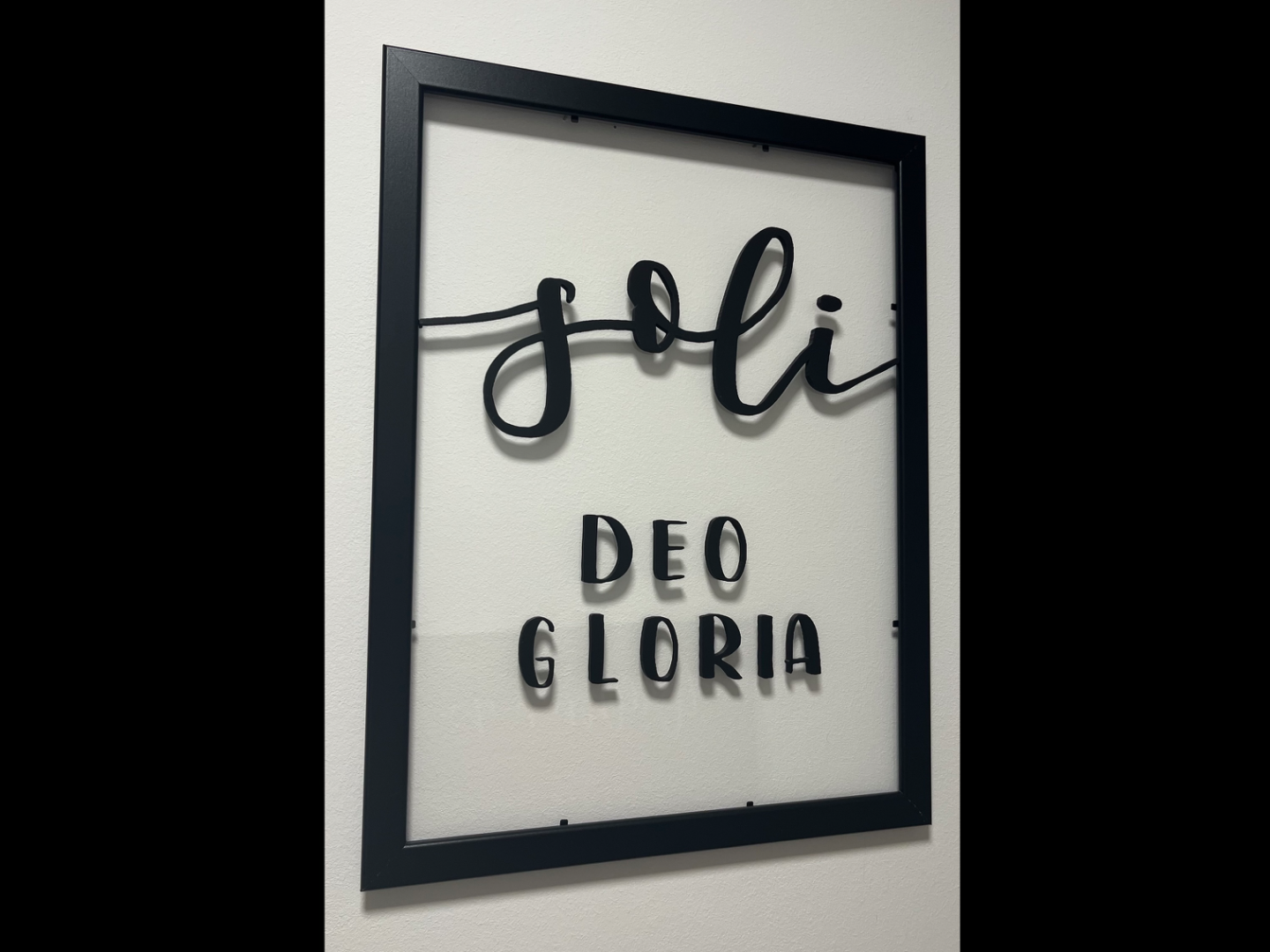 Soli Deo Gloria – Hand Lettering in Picture Frame