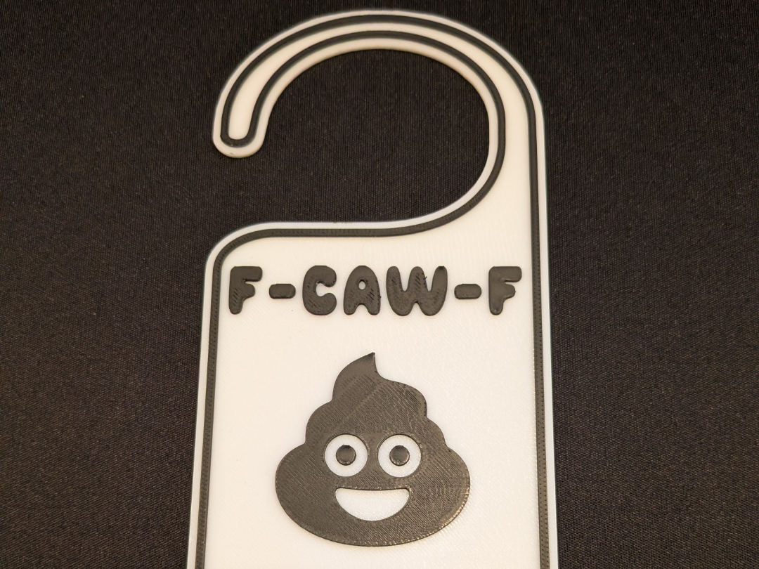 F-CAW-F im pooping Do Not Disturb Door Sign