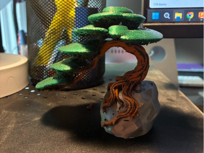 Rooted Serenity: The 4-Color Zen Bonsai Sekijoju