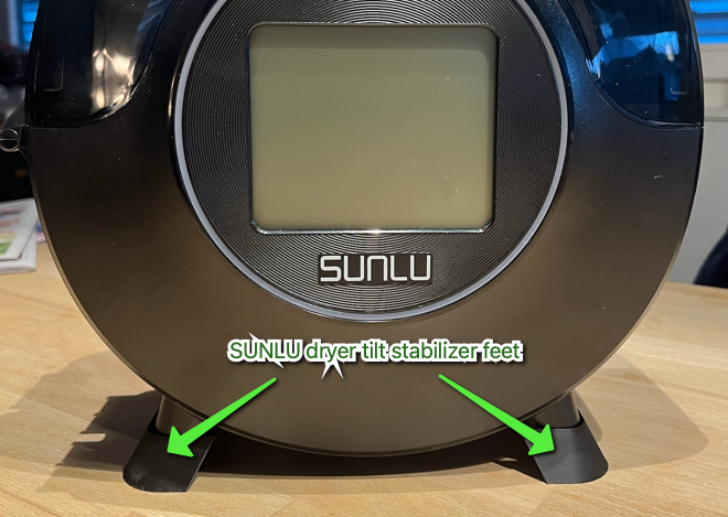 SUNLU filament dryer tilt protection