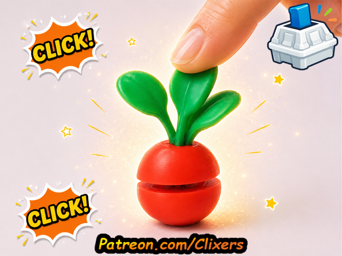 Radish Clicker Cute Fidget Toy