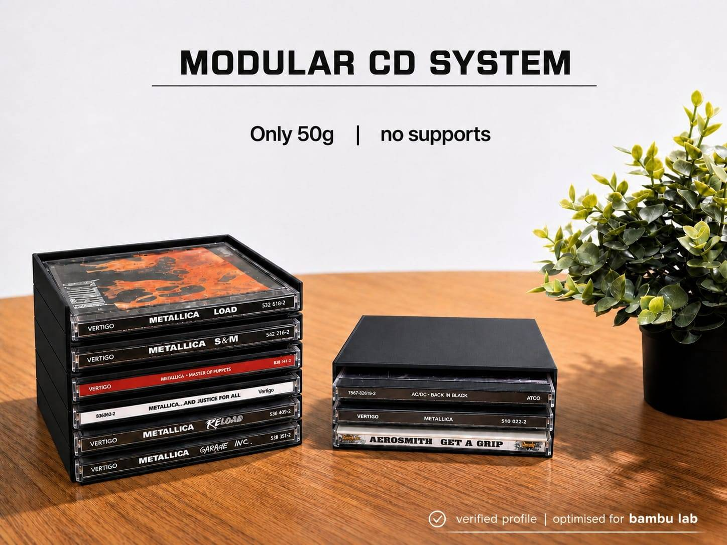 Modular CD Storage System | 50g Optimized