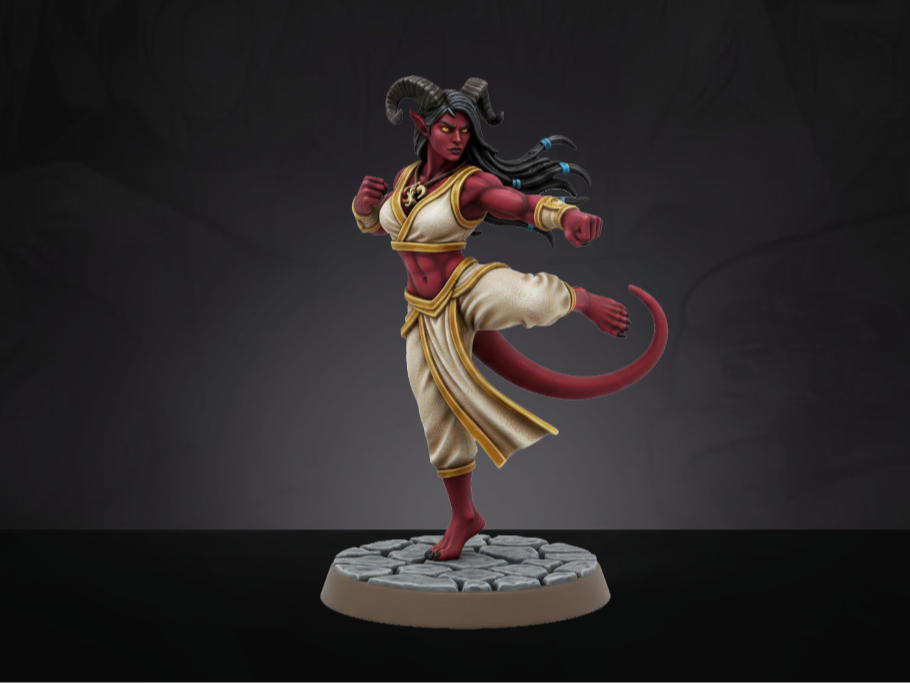 Miniatura D&D Tiefling - Monk 40 mm