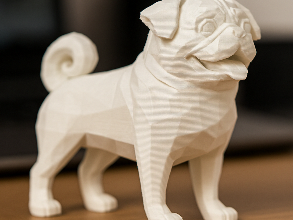 Low poly cute Pug
