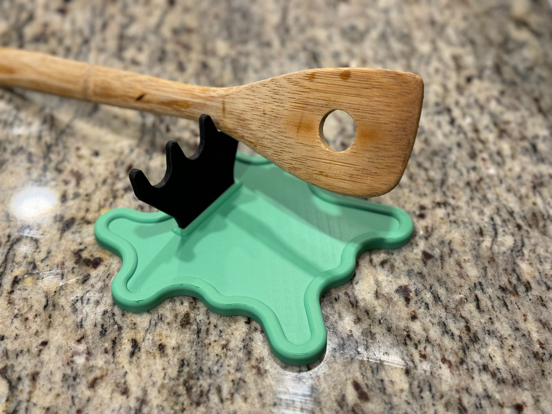 Spill Shaped Spoon Rest Holder