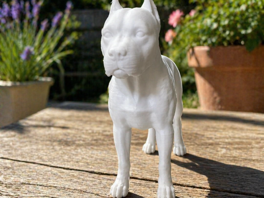 Stylized Pitbull Dog – Minimalist 3D Printable