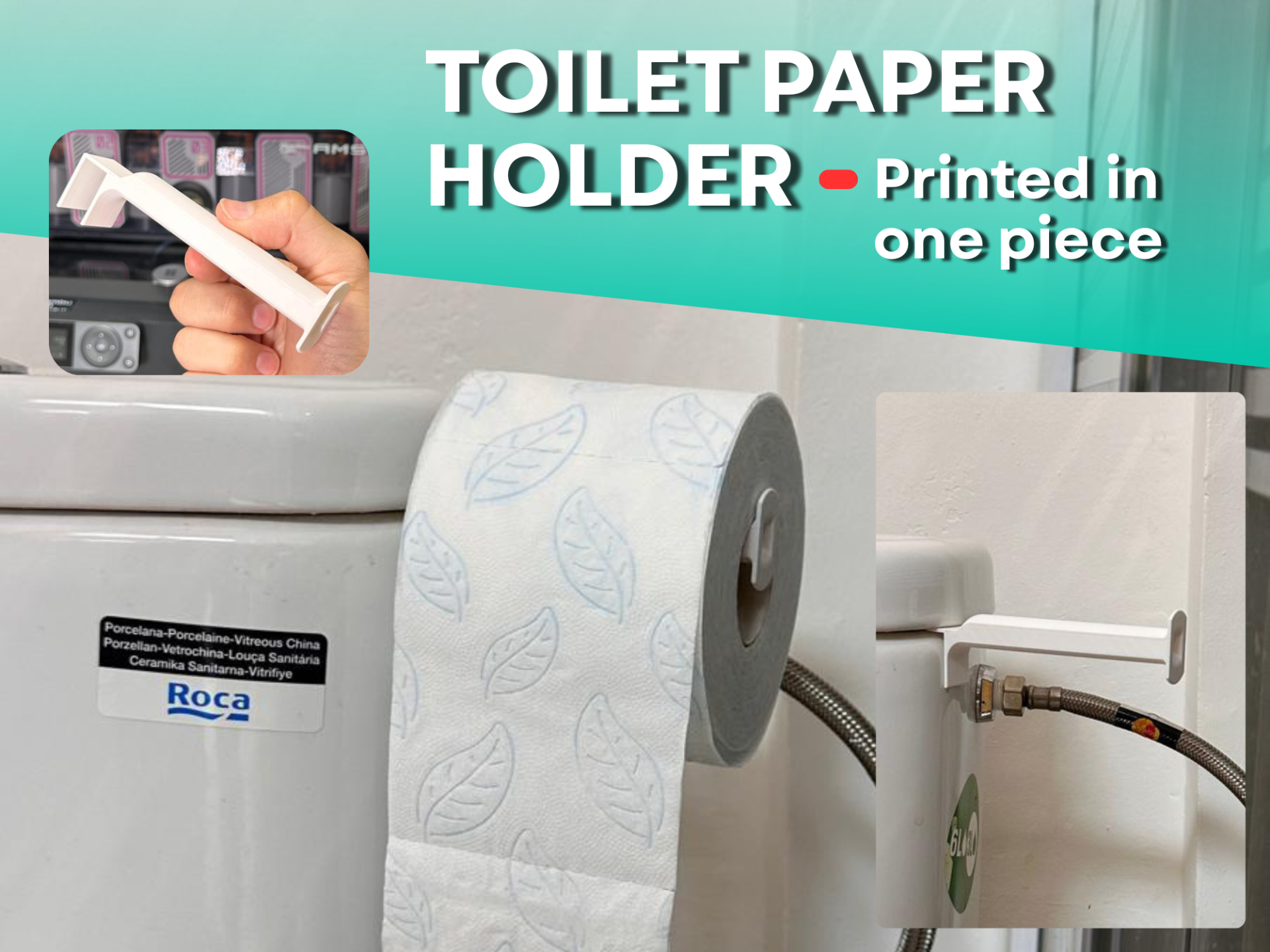 Toilet paper holder for hanging on toilets