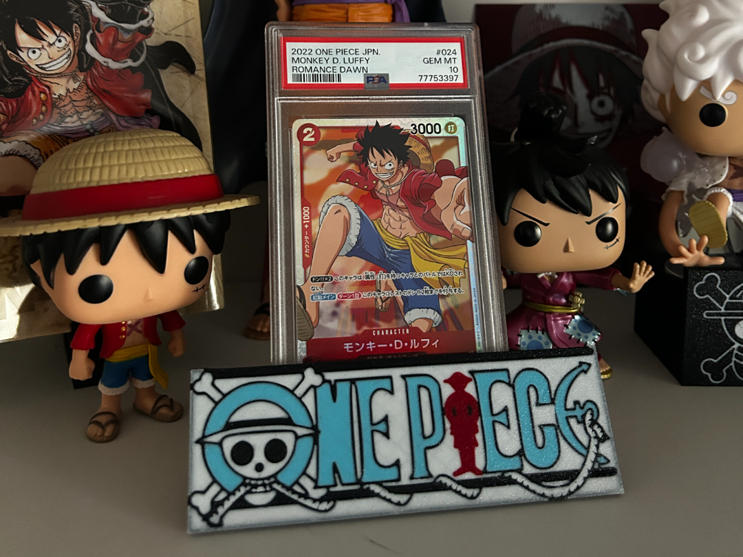 Stand graded card with logo One Piece