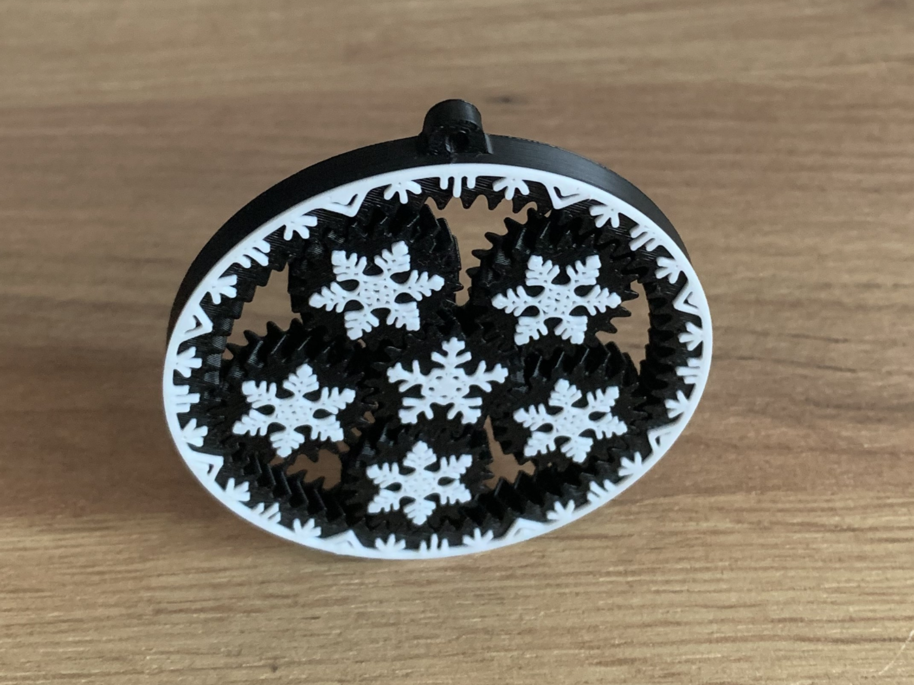 Snowflake planetary gears christmas ornament