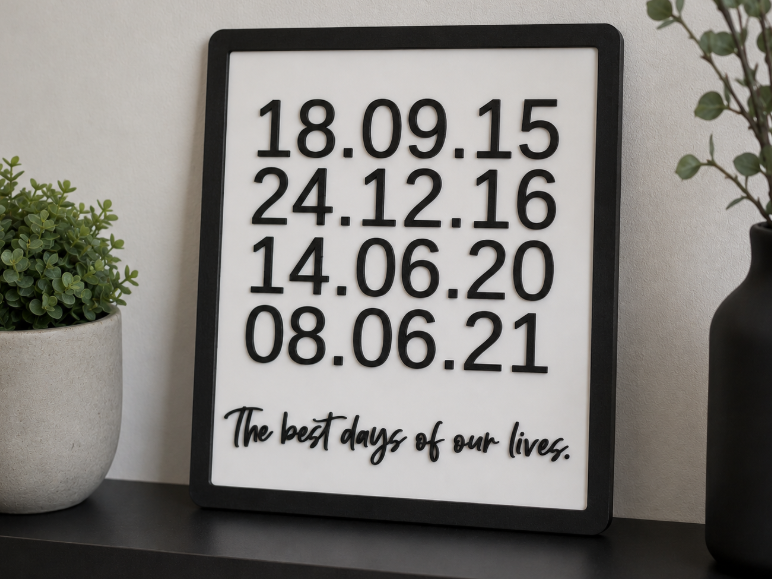 Date Plaque – Custom Family Milestone Sign