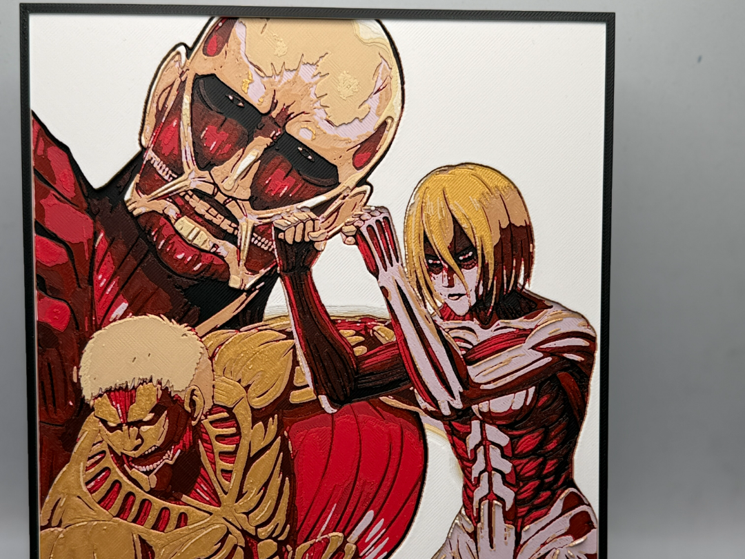 Attack on Titan Hueforge - Three Enemy Titans